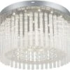 Rabalux Danielle LED Glas Kristall Deckenleuchte Chrom Rund -Leuchten Verkauf rl2449