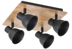 Rabalux Mac Deckenstrahler Schwarz, Buche 4xGU10 Dimmbar -Leuchten Verkauf rl5905 3