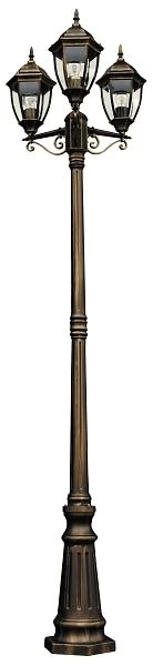 Rabalux Toronto Außen Kandelaber Standleuchte 3x E27 Gold Antik