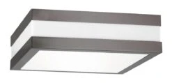 Rabalux Stuttgart Außen Deckenleuchte 2x E27 Anthrazit Eckig 285mm