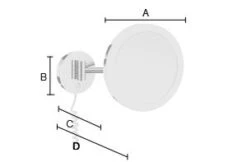 Smedbo Outline Kosmetikspiegel Mit Dual LED-Beleuchtung PMMA Rund FK486H -Leuchten Verkauf sbfk482e ze 1 1 2
