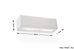 Sollux VEGA Moderne Keramik Wandleuchte Weiss 1-flg. E27 -Leuchten Verkauf sxsl.0006 ze