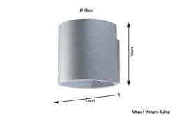 Sollux ORBIS Moderne Wandleuchte Grau 1-flg. G9 -Leuchten Verkauf sxsl.0049 ze