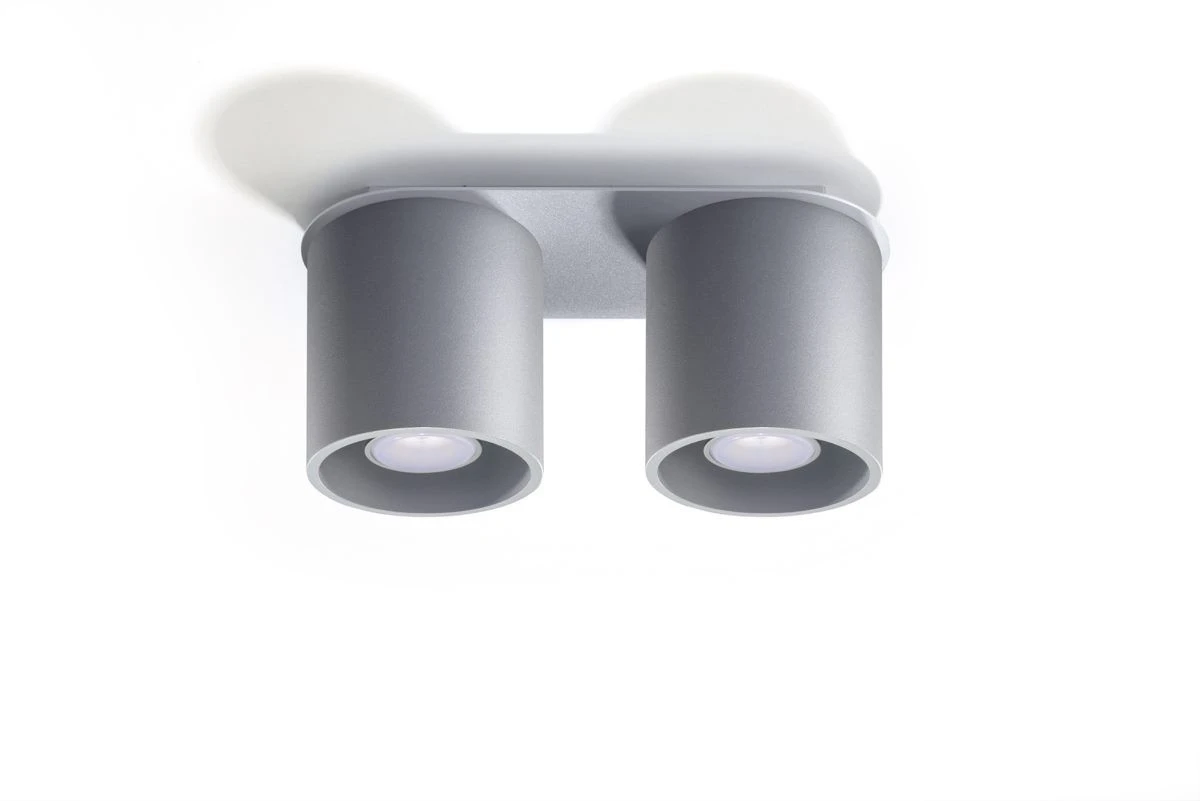 Sollux ORBIS Moderne Aufbauleuchte Rund Grau 2-flg. GU10 4 Sollux ORBIS Moderne Aufbauleuchte Rund Grau 2-flg. GU10 – Bild 2