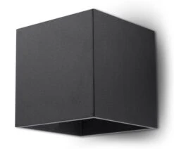 Sollux QUAD Moderne Wandleuchte Eckig Schwarz 10x10cm 1-flg. G9