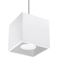 Sollux QUAD Moderne Hängelampe Eckig Weiss 10x10cm 1-flg. GU10