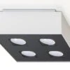 Sollux MONO Moderne Aufbauleuchte Eckig Weiss, Schwarz 4-flg. GU10 -Leuchten Verkauf sxsl.0069