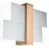 Sollux FENIKS Wandlampe Holz Natur, Satiniert 1-flg. E27