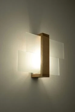 Sollux FENIKS Wandlampe Holz Natur, Satiniert 1-flg. E27 -Leuchten Verkauf sxsl.0077 2