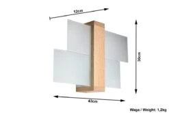Sollux FENIKS Wandlampe Holz Natur, Satiniert 1-flg. E27 -Leuchten Verkauf sxsl.0077 ze
