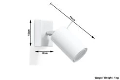 Sollux RING Moderner Wandstrahler Rund Weiss 1-flg. GU10 9 Sollux RING Moderner Wandstrahler Rund Weiss 1-flg. GU10 -Leuchten Verkauf sxsl.0087 ze