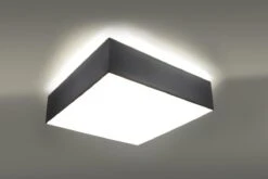 Sollux HORUS Moderne Deckenlampe Eckig Silber 2-flg. E27 -Leuchten Verkauf sxsl.0137 2
