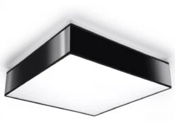 Sollux HORUS Moderne Deckenlampe Eckig Schwarz 3-flg. E27