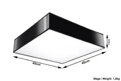 Sollux HORUS Moderne Deckenlampe Eckig Schwarz 3-flg. E27 8 Sollux HORUS Moderne Deckenlampe Eckig Schwarz 3-flg. E27 -Leuchten Verkauf sxsl.0139 ze