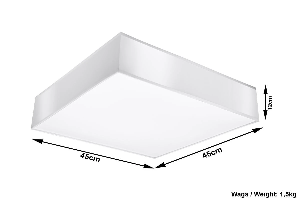 Sollux HORUS Moderne Deckenlampe Eckig Weiss 3-flg. E27 6 Sollux HORUS Moderne Deckenlampe Eckig Weiss 3-flg. E27 – Bild 4
