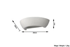 Sollux OSKAR Moderne Keramik Wandleuchte Weiss 1-flg. E27 -Leuchten Verkauf sxsl.0160 ze