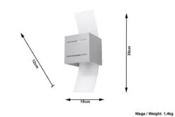 Sollux LORETO Moderne Wandleuchte Grau 1-flg. G9 -Leuchten Verkauf sxsl.0202 ze