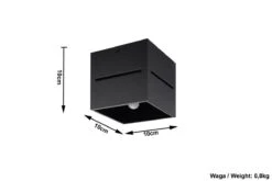 Sollux LOBO Moderne Aufbauleuchte Eckig Schwarz 1-flg. G9 9 Sollux LOBO Moderne Aufbauleuchte Eckig Schwarz 1-flg. G9 -Leuchten Verkauf sxsl.0207 ze