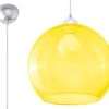Sollux BALL Kugel Hängellampe Gelb, Chrom 1-flg. E27 -Leuchten Verkauf sxsl.0252