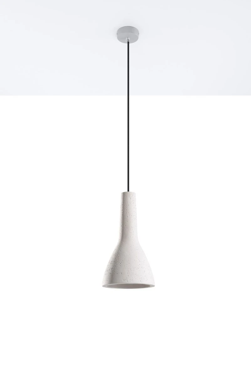 Sollux EMPOLI Beton Hängelampe Weiss 1-flg. E27 4 Sollux EMPOLI Beton Hängelampe Weiss 1-flg. E27 – Bild 2