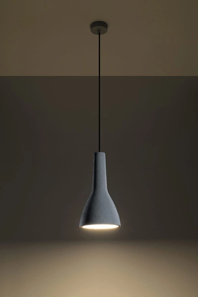 Sollux EMPOLI Beton Hängelampe Weiss 1-flg. E27 5 Sollux EMPOLI Beton Hängelampe Weiss 1-flg. E27 – Bild 3