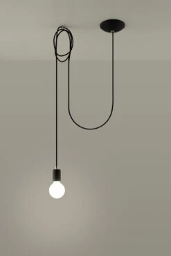 Sollux EDISON Pendelaufhang 3m Schwarz 1-flg. E27 8 Sollux EDISON Pendelaufhang 3m Schwarz 1-flg. E27 -Leuchten Verkauf sxsl.0369 2