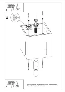 Sollux Pixar Aufbauleuchte Schwarz G9 Dimmbar 10x10x10cm -Leuchten Verkauf sxsl.0400 11