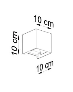 Sollux Luca LED Wandaußenlampe Schwarz 3000K IP54 10x10x10cm -Leuchten Verkauf sxsl.0545 10