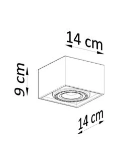 Sollux Quatro 1 Aufbauleuchte Grau GU10 Dimmbar 14x14x9cm -Leuchten Verkauf sxsl.0883 10