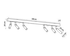 Sollux Eyetech 6 Deckenstrahler Schwarz 6x G9 Dimmbar 100x3x20cm -Leuchten Verkauf sxsl.0901 10