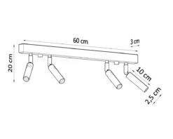 Sollux Eyetech 4 Deckenstrahler Weiß 4x G9 Dimmbar 60x3x20cm -Leuchten Verkauf sxsl.0905 10