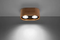 Sollux Basic 2 Aufbauleuchte Natur Holz 2x GU10 Dimmbar 27x14x10cm -Leuchten Verkauf sxsl.0914 3