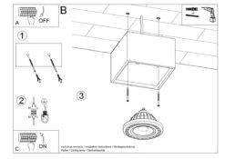 Sollux Quatro 1 Aufbauleuchte Natur Holz GU10 Dimmbar 14x14x10cm -Leuchten Verkauf sxsl.0915 11