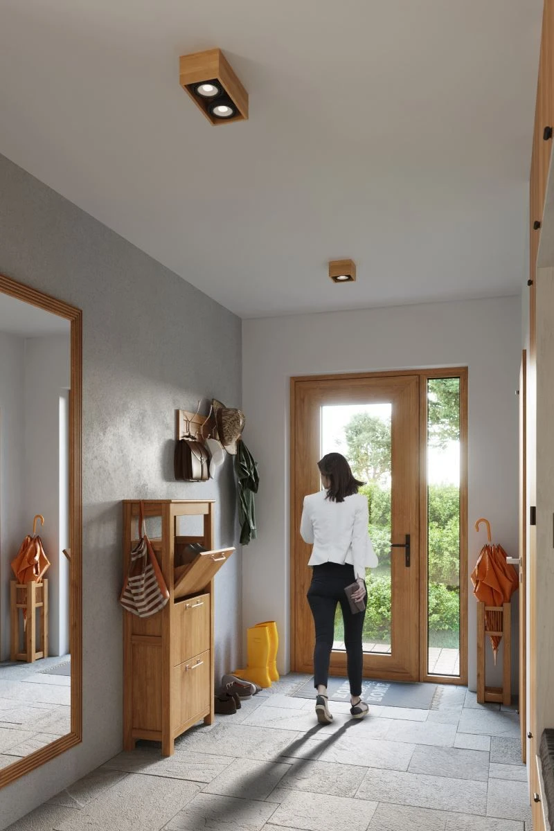 Sollux Quatro 2 Aufbauleuchte Natur Holz 2x GU10 Dimmbar 27x14x10cm 4 Sollux Quatro 2 Aufbauleuchte Natur Holz 2x GU10 Dimmbar 27x14x10cm – Bild 2