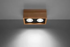 Sollux Quatro 2 Aufbauleuchte Natur Holz 2x GU10 Dimmbar 27x14x10cm 16 Sollux Quatro 2 Aufbauleuchte Natur Holz 2x GU10 Dimmbar 27x14x10cm -Leuchten Verkauf sxsl.0916 3