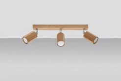 Sollux Zeke 3 Deckenstrahler Eiche 3x GU10 Dimmbar 45x5x20cm -Leuchten Verkauf sxsl.1030 2