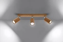 Sollux Zeke 3 Deckenstrahler Eiche 3x GU10 Dimmbar 45x5x20cm -Leuchten Verkauf sxsl.1030 3