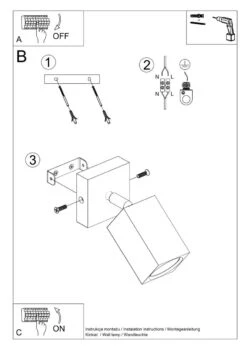 Sollux Keke Wandstrahler Eiche GU10 Dimmbar 8x19x17cm -Leuchten Verkauf sxsl.1035 11