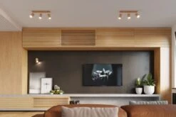 Sollux Berg 6 Deckenstrahler Natur Holz 6x GU10 Dimmbar 120x5x20cm -Leuchten Verkauf sxsl.1043 13