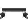 Sollux Nero 2 Deckenstrahler Schwarz, Chrom 2x GU10 Dimmbar 30x5x18cm