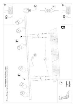 Sollux Nero 6 Deckenstrahler Schwarz, Chrom 6x GU10 Dimmbar 117x5x18cm -Leuchten Verkauf sxsl.1068 11
