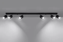 Sollux Nero 6 Deckenstrahler Schwarz, Chrom 6x GU10 Dimmbar 117x5x18cm -Leuchten Verkauf sxsl.1068 3