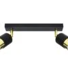 Sollux Nero 2 Deckenstrahler Schwarz, Gold 2x GU10 Dimmbar 30x5x18cm -Leuchten Verkauf sxsl.1070 1
