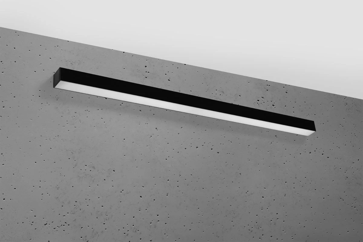 Thoro Pinne 117 LED Wandlampe Schwarz 5100lm 3000K 117x6x6cm 8 Thoro Pinne 117 LED Wandlampe Schwarz 5100lm 3000K 117x6x6cm – Bild 6