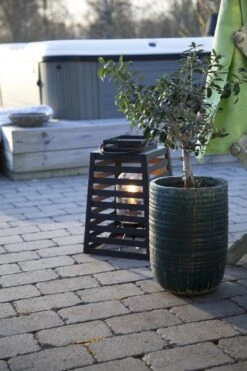 By Rydens Yankton Laternen Stehleuchte Sandschwarz IP44 1x E27 30x30x60cm -Leuchten Verkauf yankton black 4100380 4007 m